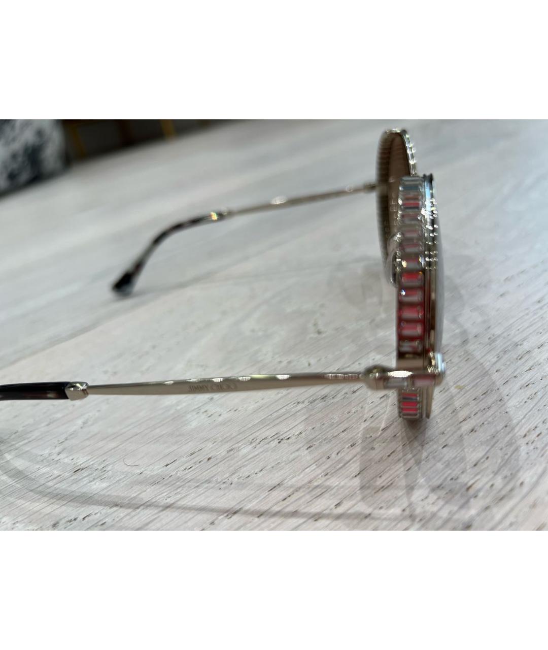 JIMMY CHOO Коричневые металлические солнцезащитные очки, фото 3