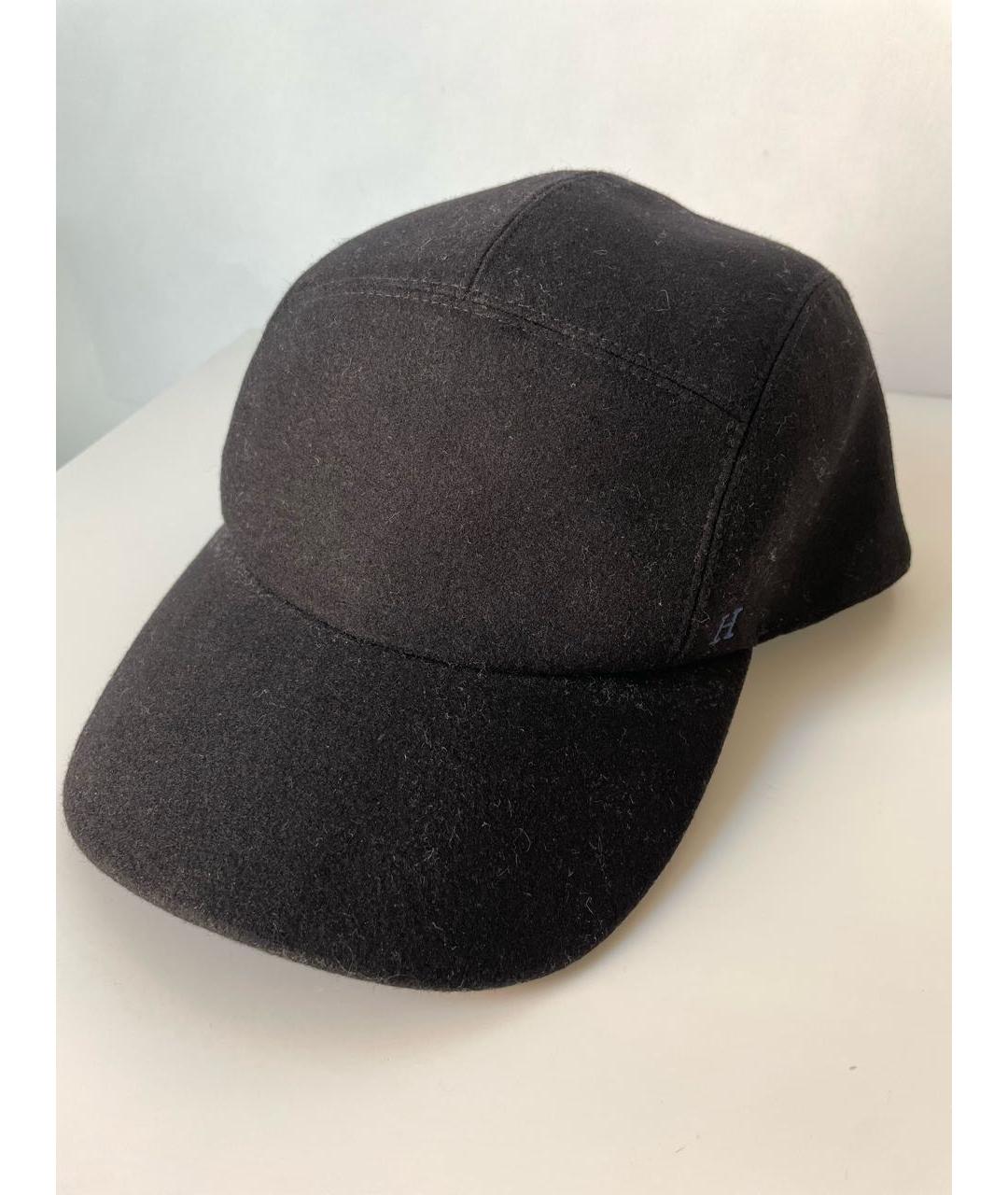HERMES PRE-OWNED Черная кашемировая кепка, фото 4