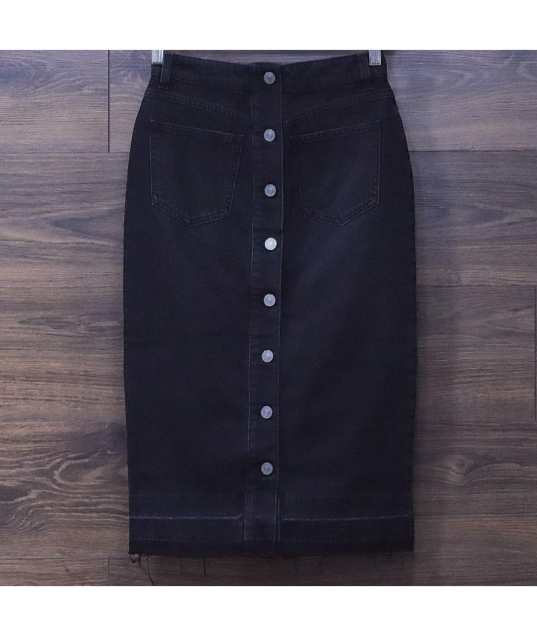 GIVENCHY Черная хлопковая юбка миди, фото 2