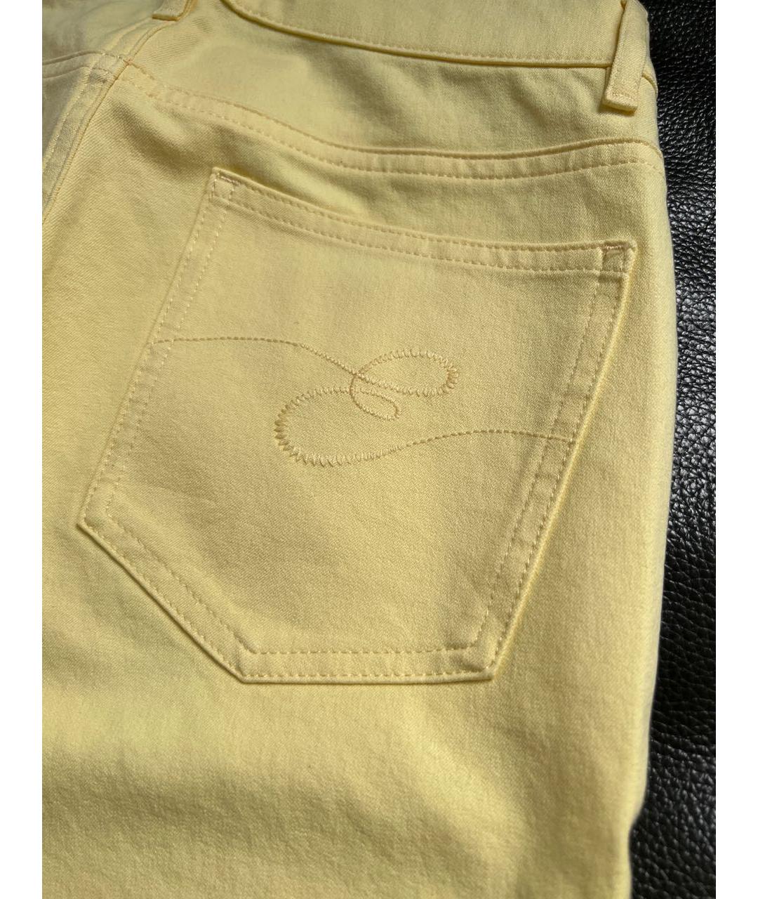 ESCADA Желтые хлопко-эластановые джинсы слим, фото 5