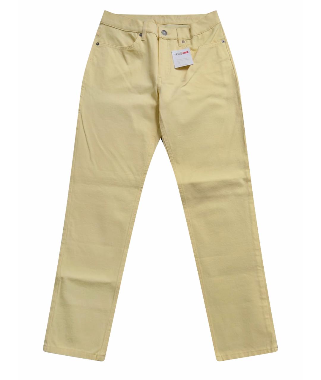 ESCADA Желтые хлопко-эластановые джинсы слим, фото 1