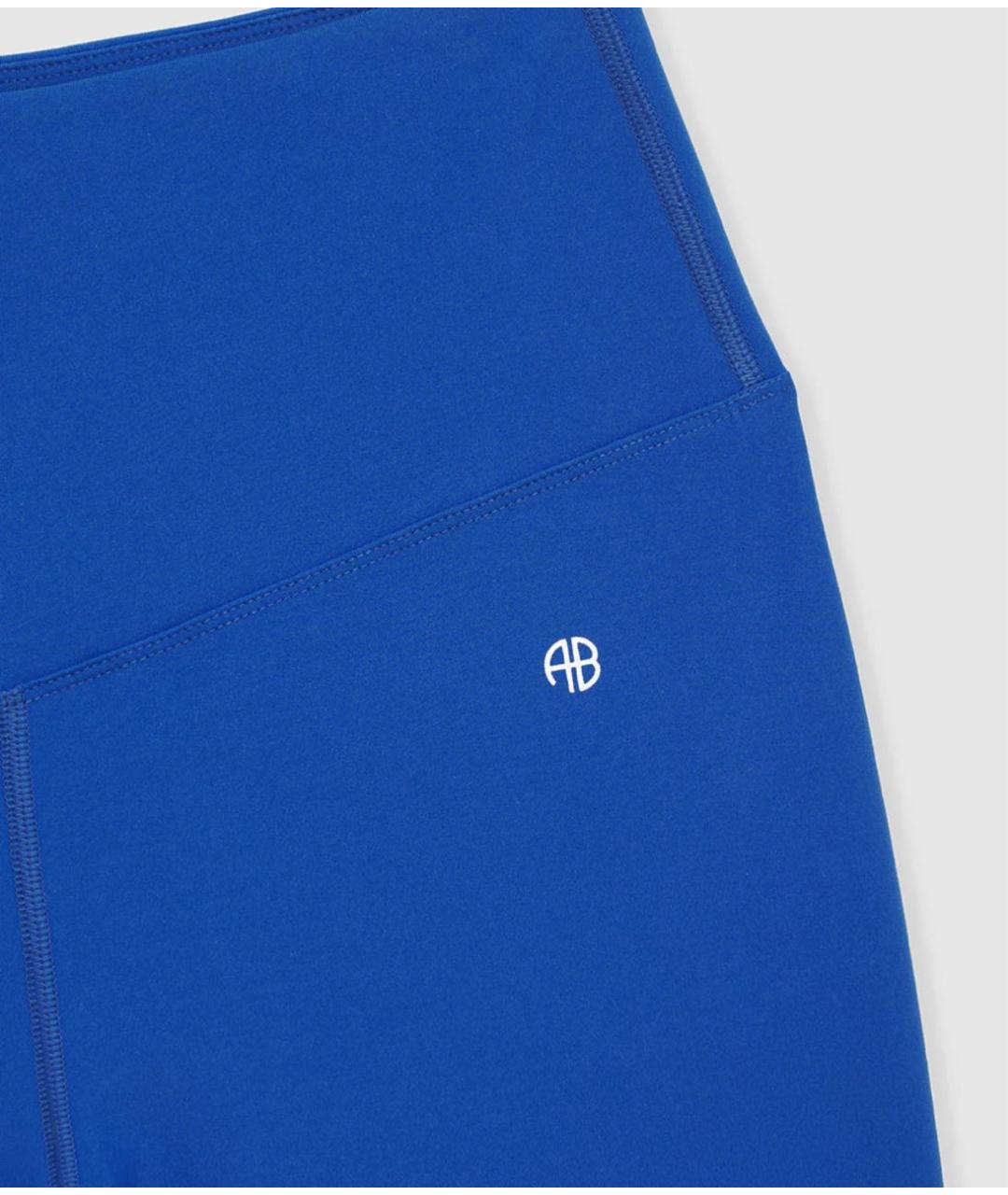 ANINE BING Синие полиамидовые спортивные брюки и шорты, фото 4