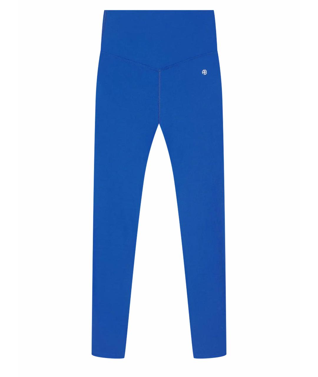 ANINE BING Синие полиамидовые спортивные брюки и шорты, фото 1