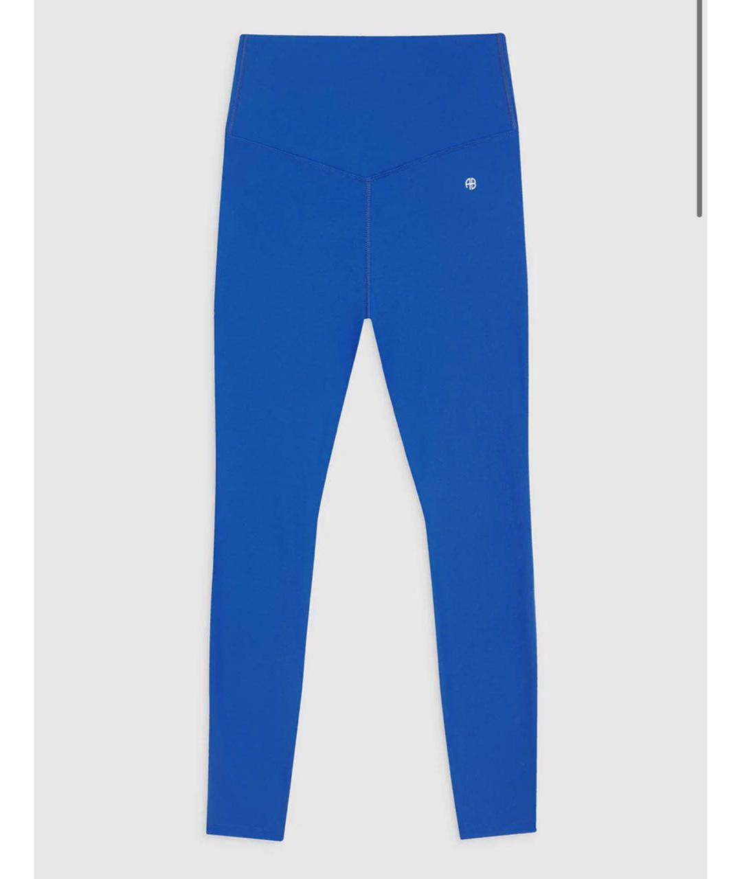 ANINE BING Синие полиамидовые спортивные брюки и шорты, фото 5