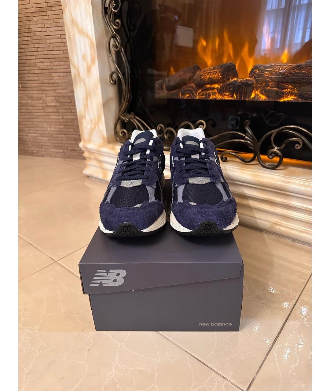 NEW BALANCE Синие замшевые низкие кроссовки / кеды, фото 2