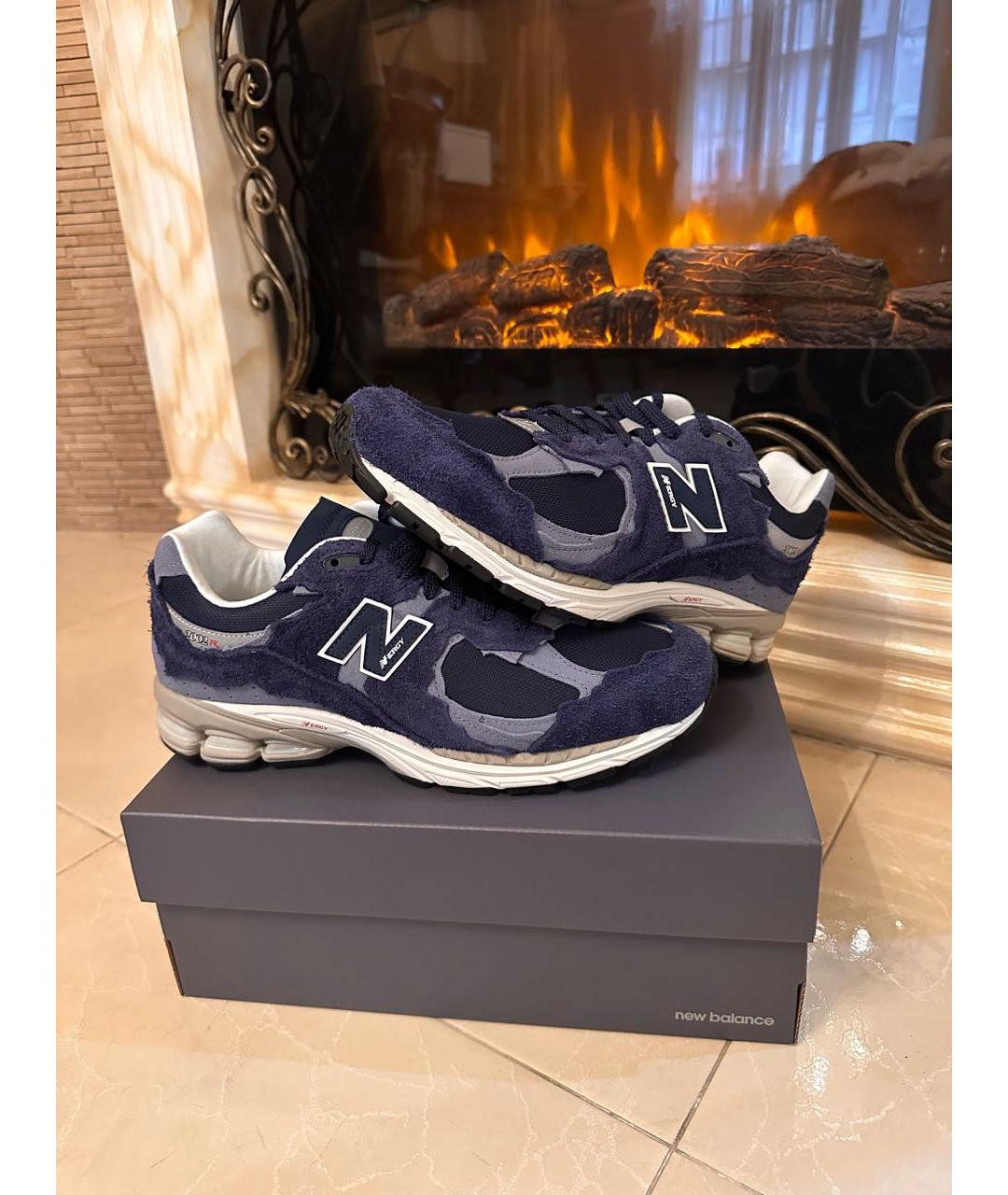 NEW BALANCE Синие замшевые низкие кроссовки / кеды, фото 5