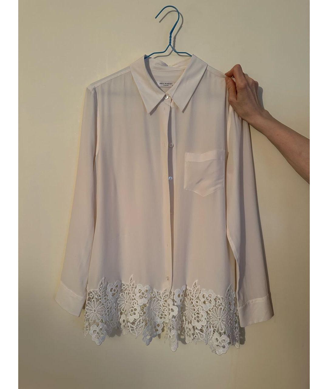 EQUIPMENT Белая шелковая блузы, фото 3