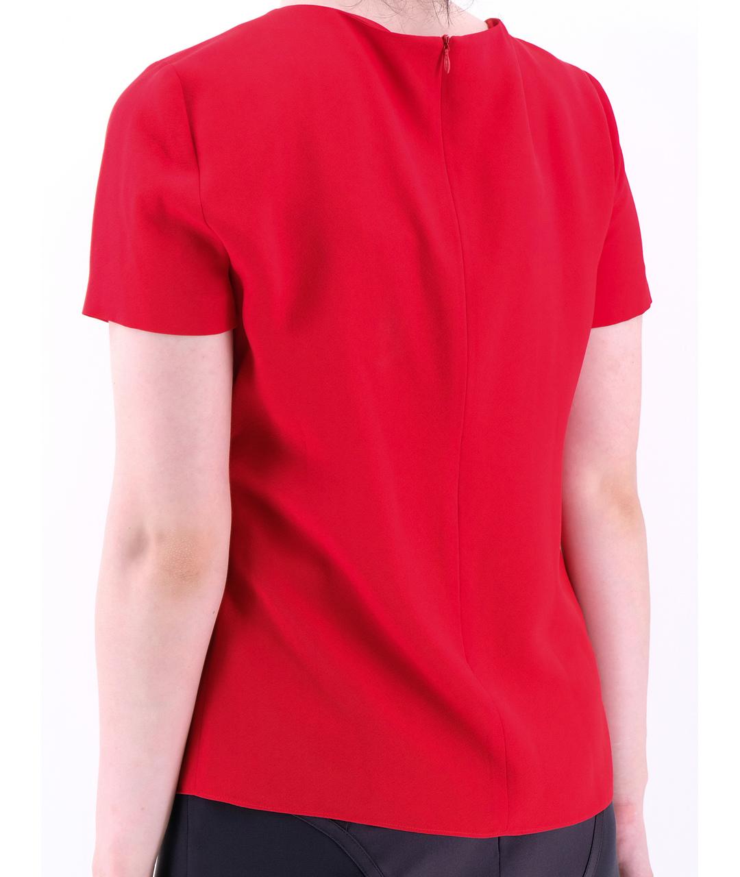 MOSCHINO Красная шелковая футболка, фото 3