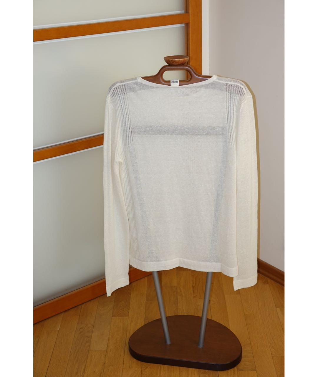 GIANFRANCO FERRE Белый льняной джемпер / свитер, фото 2
