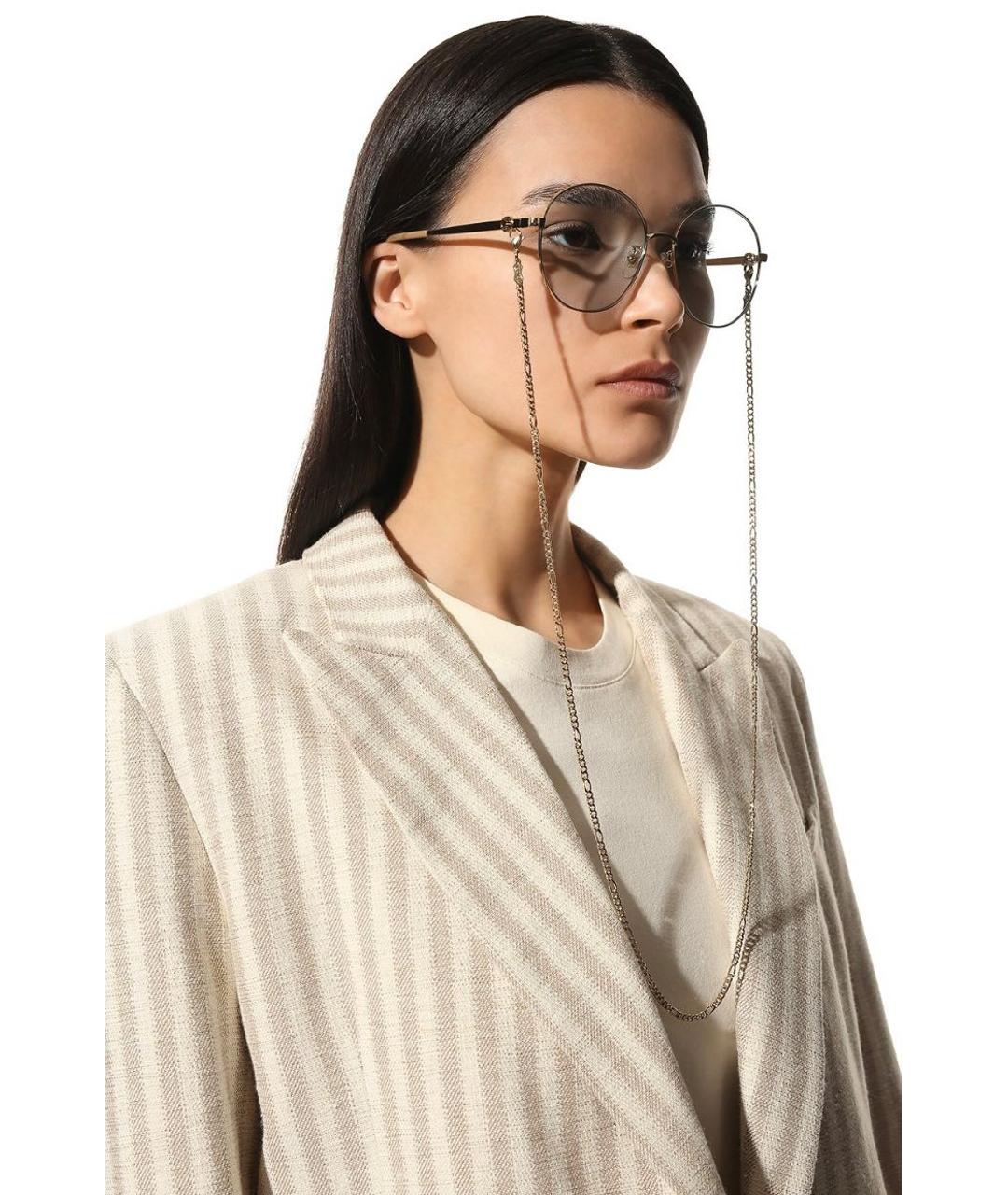 GUCCI Голубые металлические солнцезащитные очки, фото 3