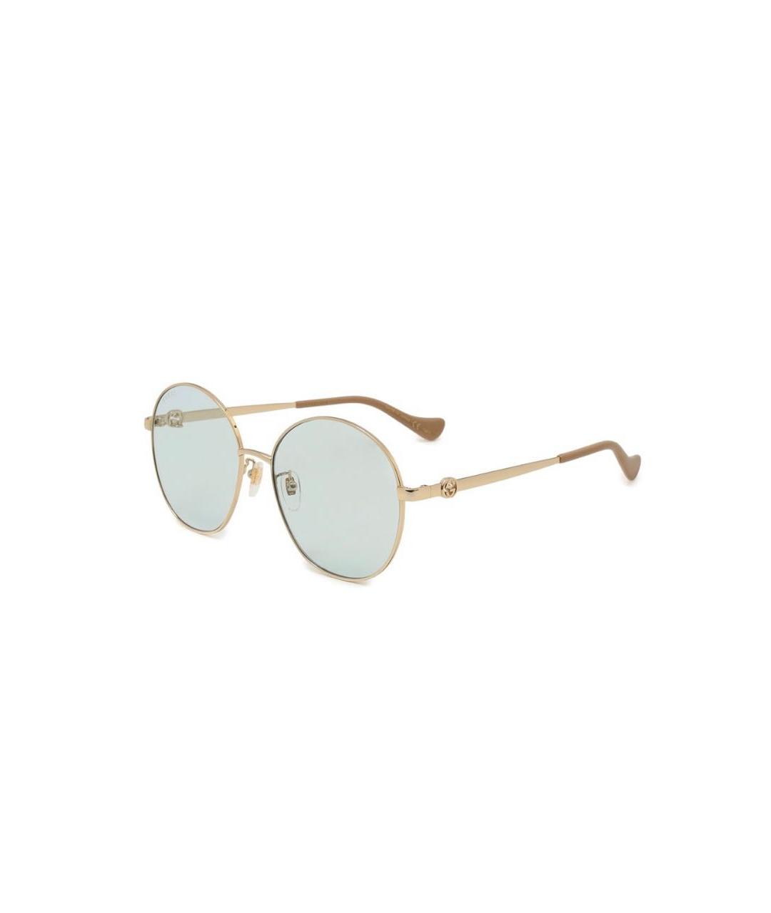 GUCCI Голубые металлические солнцезащитные очки, фото 2