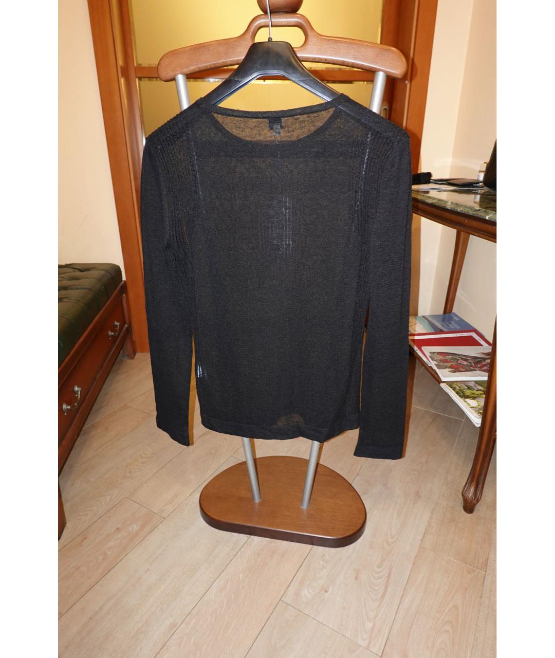 GIANFRANCO FERRE Черный льняной джемпер / свитер, фото 2