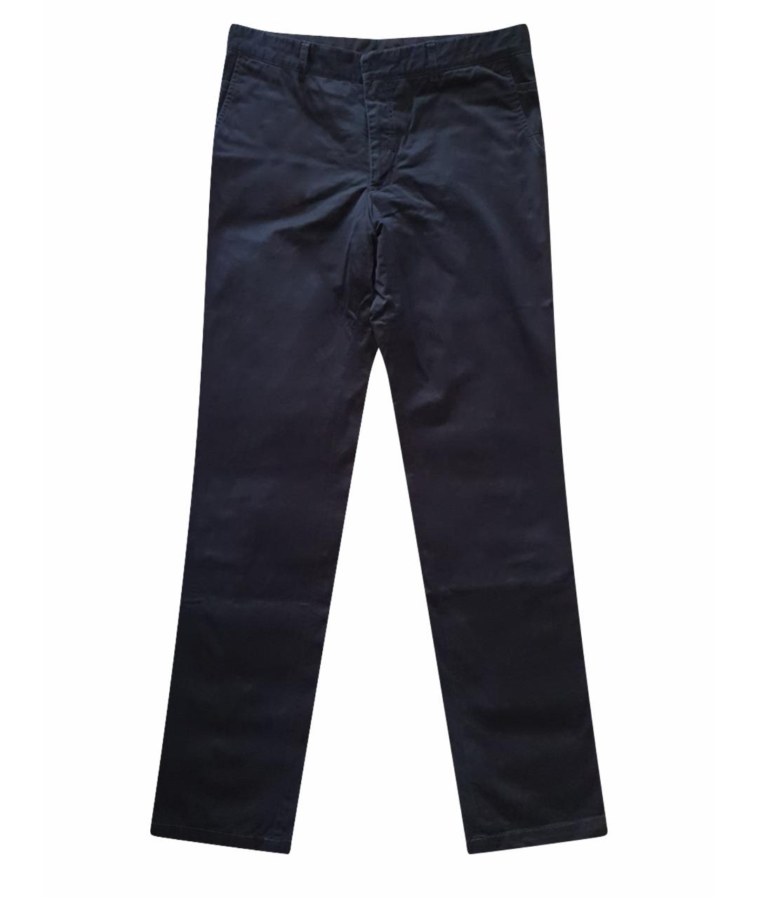 EMANUEL UNGARO Черные хлопковые повседневные брюки, фото 1