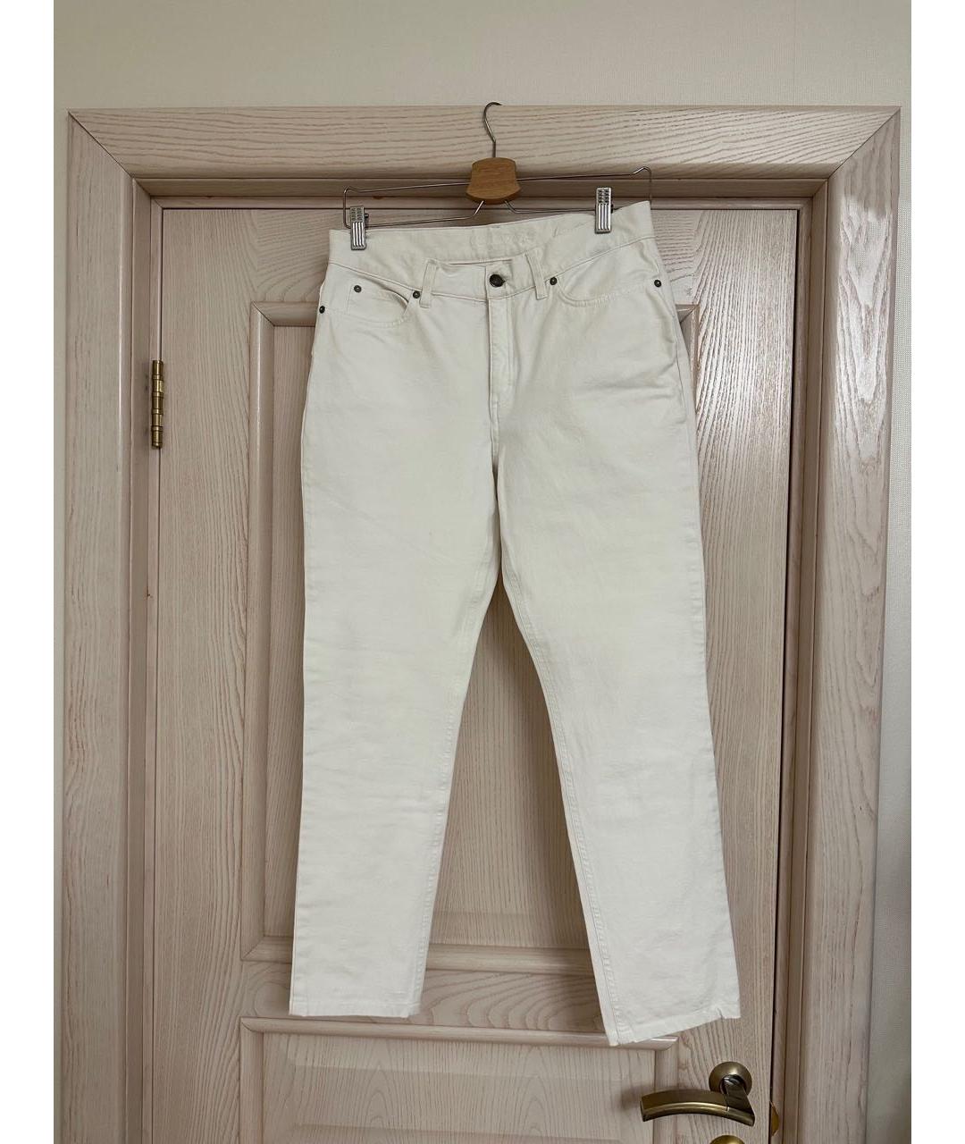 ESCADA Белые хлопко-эластановые джинсы слим, фото 5