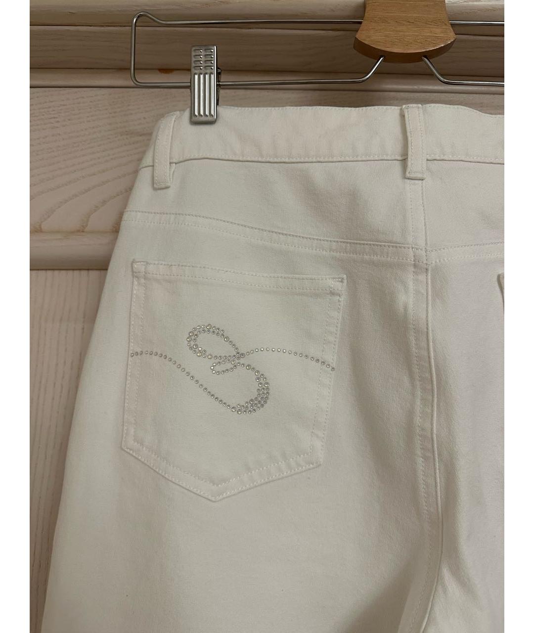 ESCADA Белые хлопко-эластановые джинсы слим, фото 4