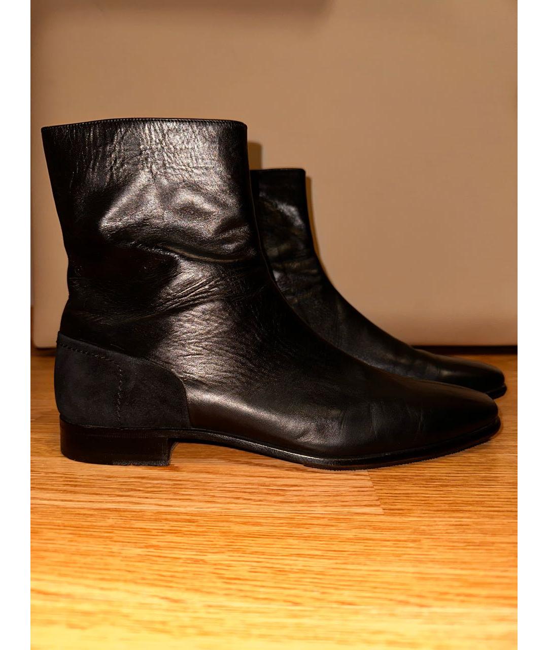 FENDI Черные кожаные высокие ботинки, фото 4