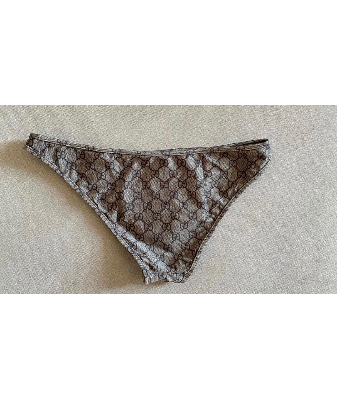 GUCCI Бежевый синтетический купальник, фото 4