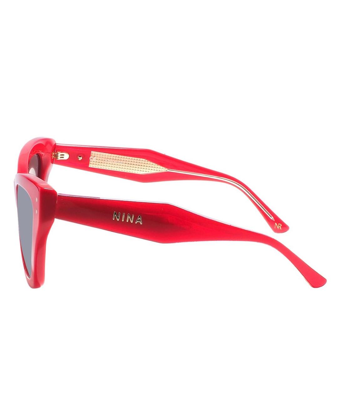 NINA RICCI PRE-OWNED Красные пластиковые солнцезащитные очки, фото 3