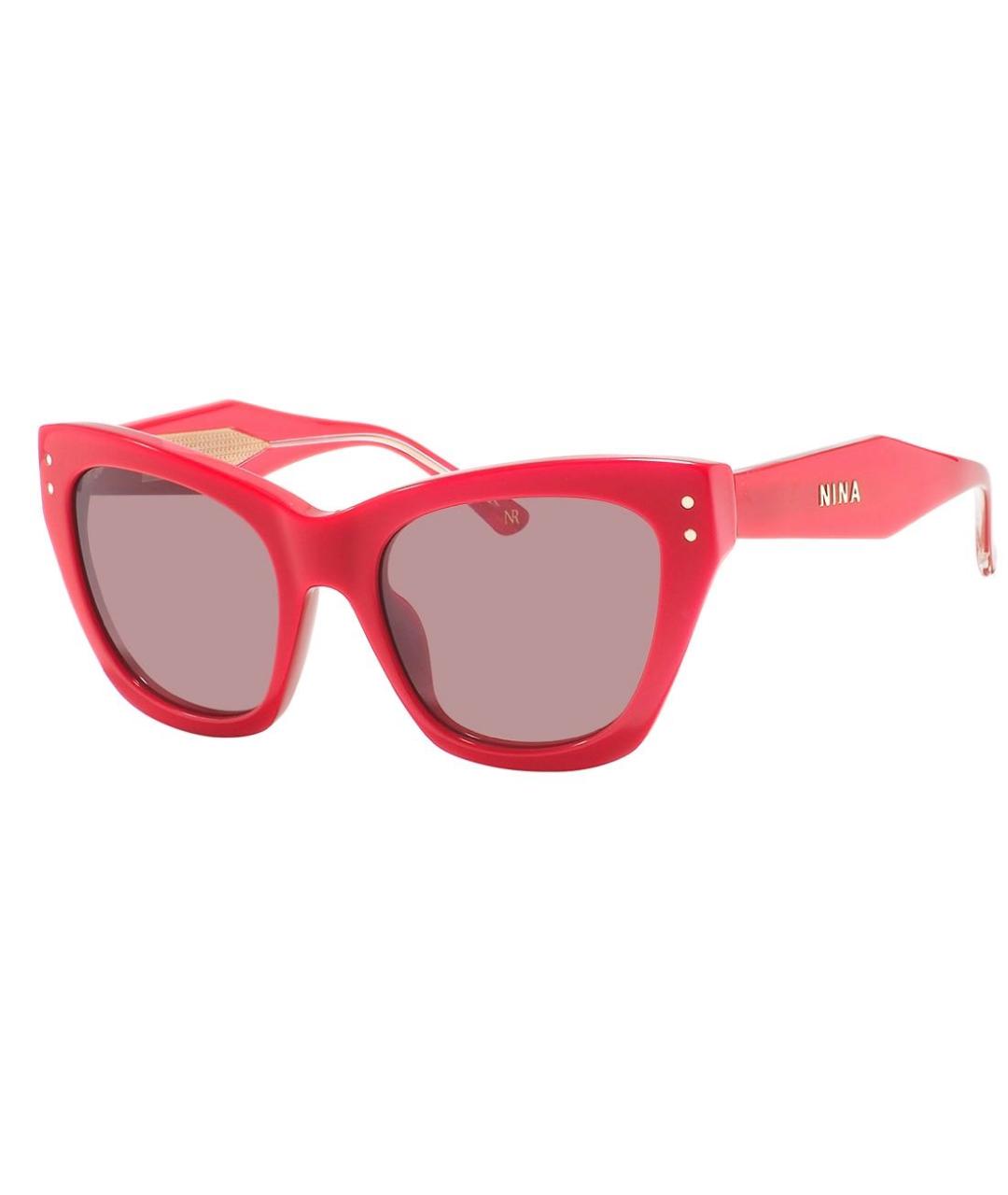 NINA RICCI PRE-OWNED Красные пластиковые солнцезащитные очки, фото 2