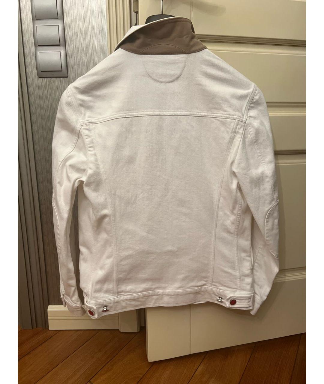 KITON Белая деним куртка, фото 2