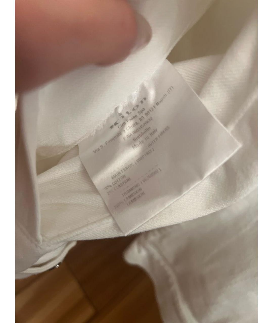 KITON Белая деним куртка, фото 8