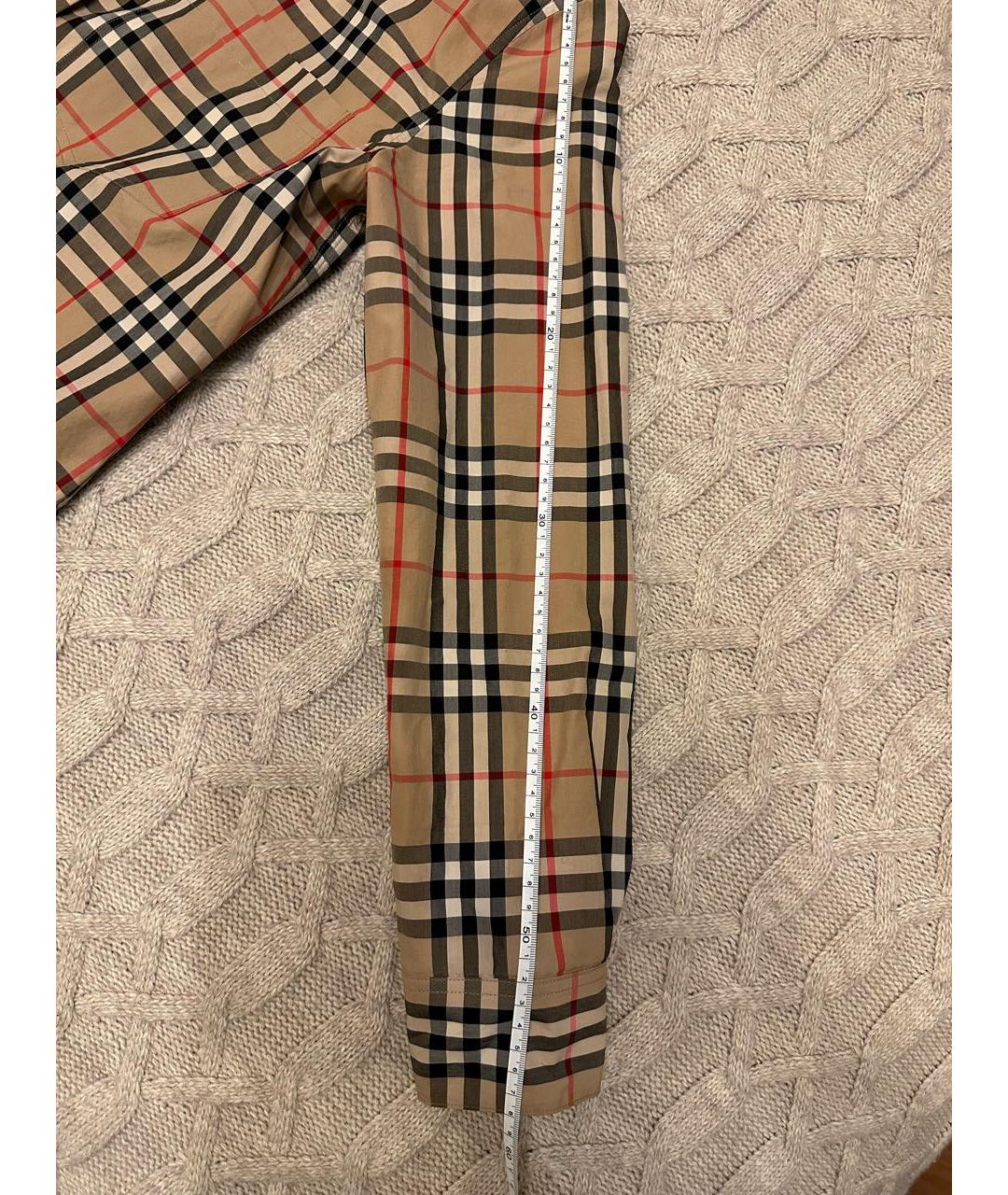 BURBERRY Бежевая хлопковая рубашка, фото 7