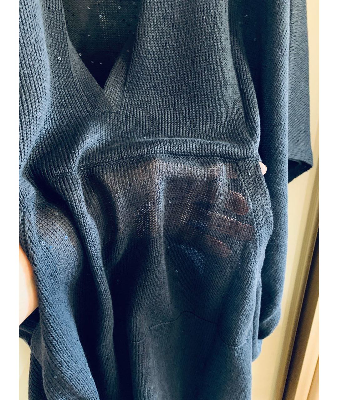 BRUNELLO CUCINELLI Темно-синий льняной джемпер / свитер, фото 2