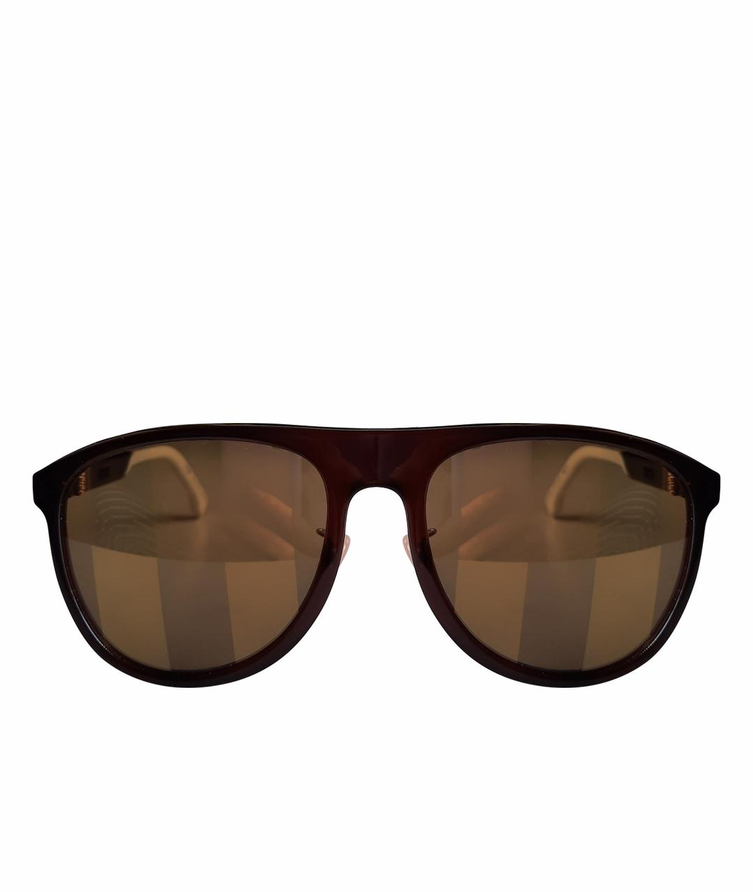 FENDI Коричневые солнцезащитные очки, фото 1
