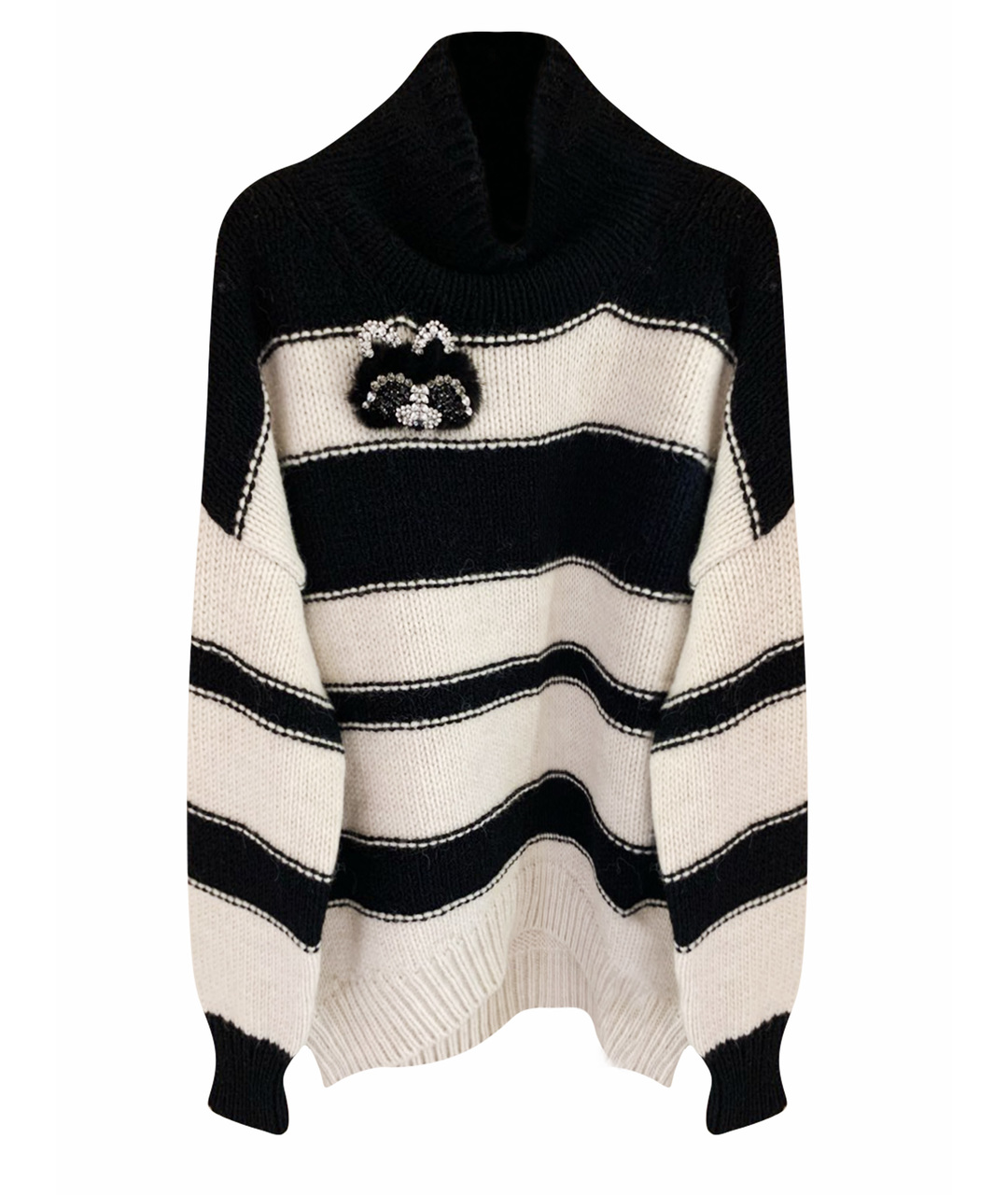 ERMANNO SCERVINO Черный шерстяной джемпер / свитер, фото 1