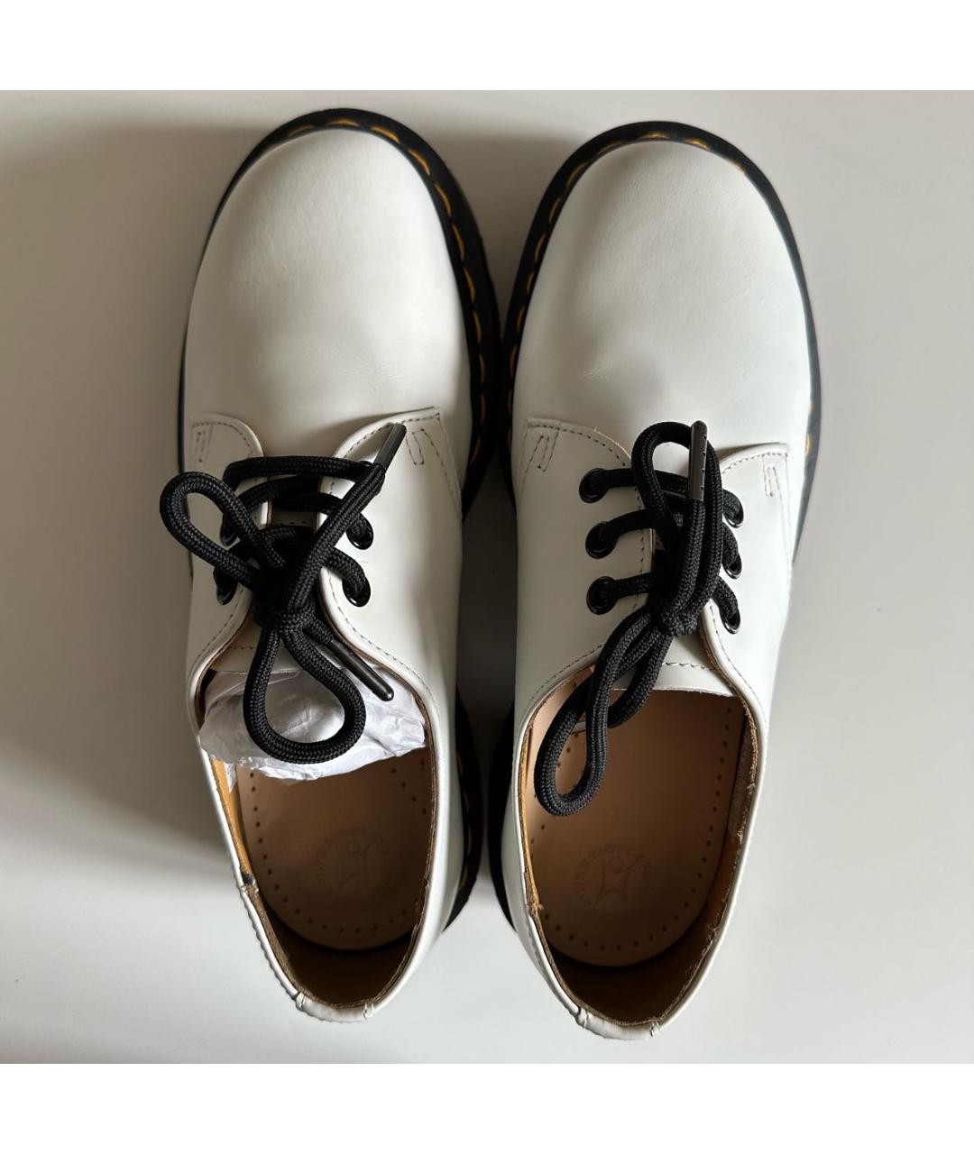 DR. MARTENS Белые кожаные ботинки, фото 3