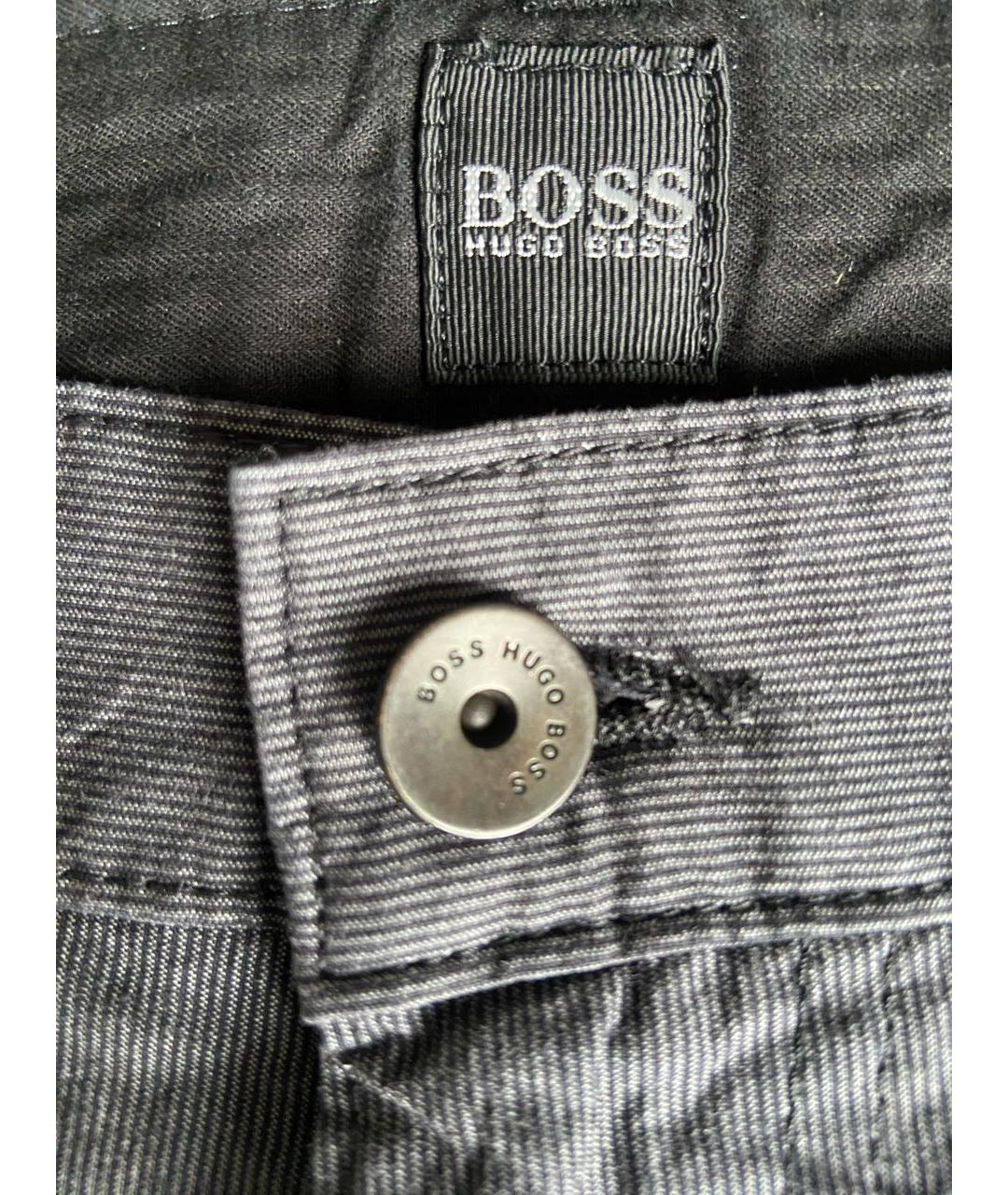 HUGO BOSS Серые хлопковые повседневные брюки, фото 5