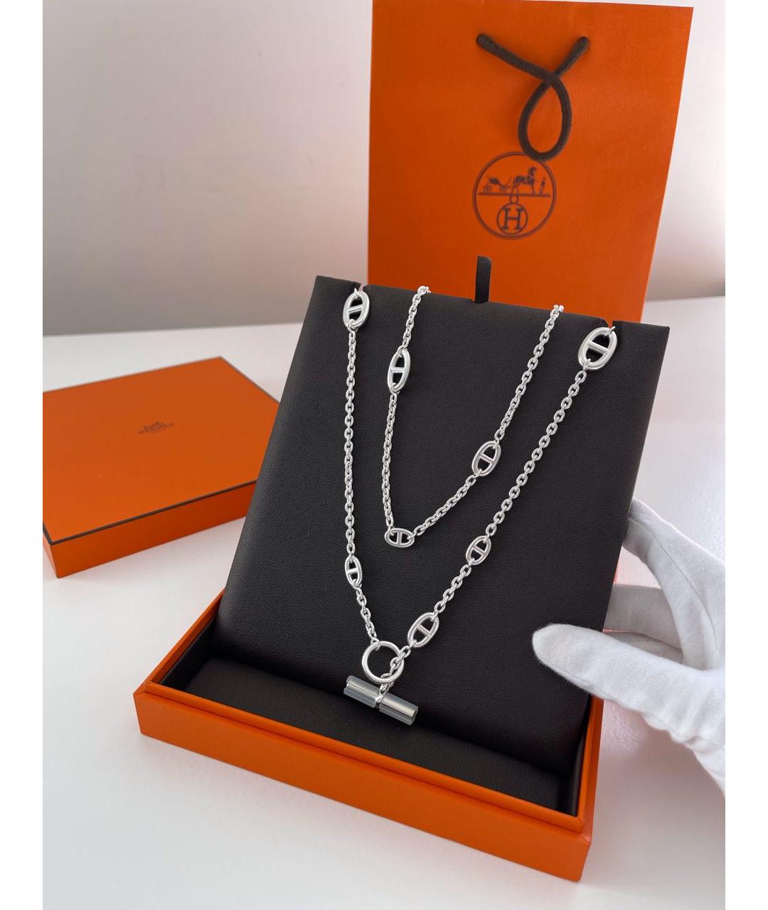 HERMES Серебряная серебряная цепочка, фото 3