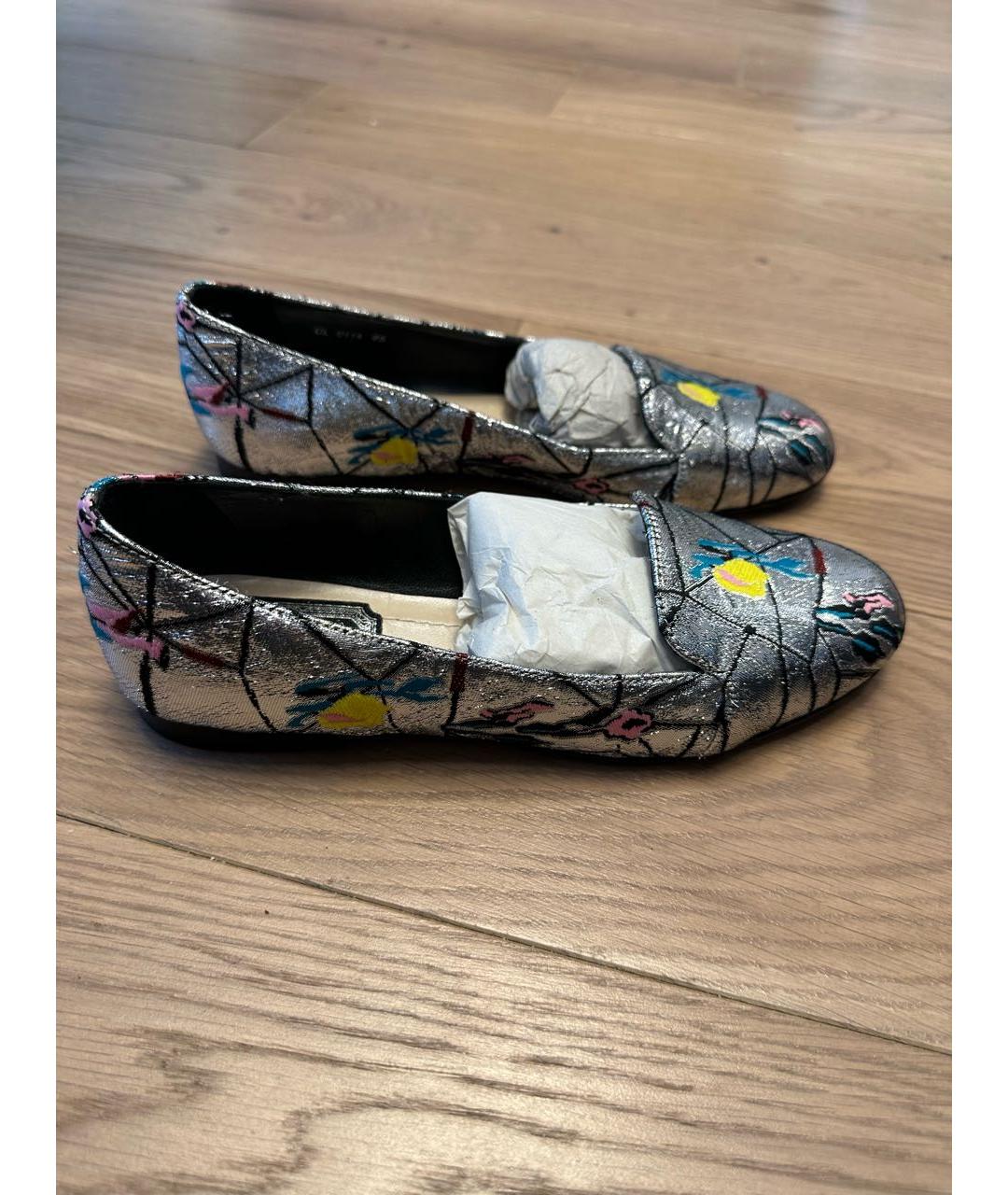 CHRISTIAN DIOR Серебряные балетки, фото 2