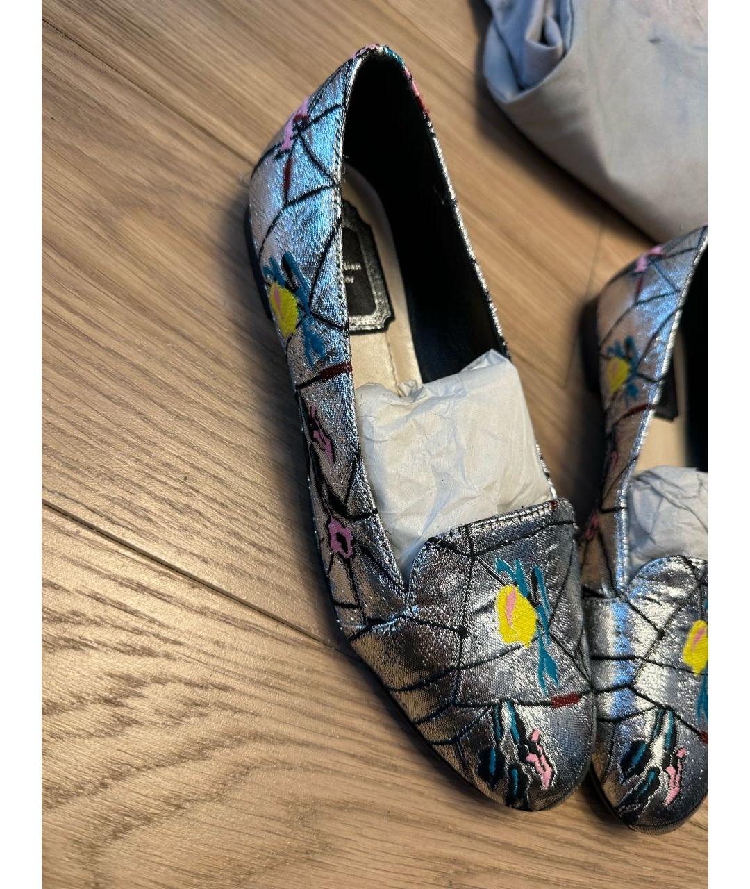 CHRISTIAN DIOR Серебряные балетки, фото 5