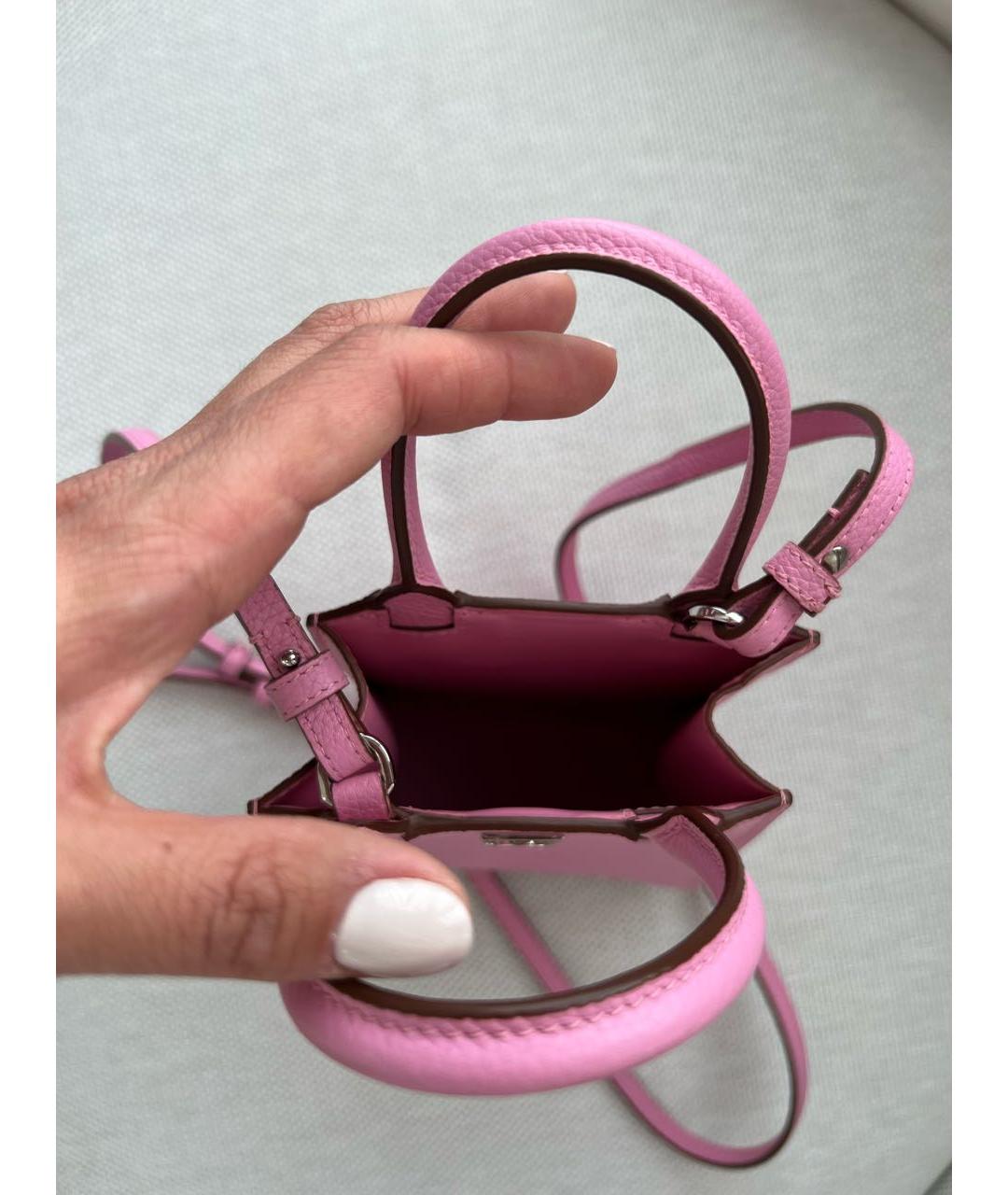 BURBERRY Розовая кожаная сумка через плечо, фото 5