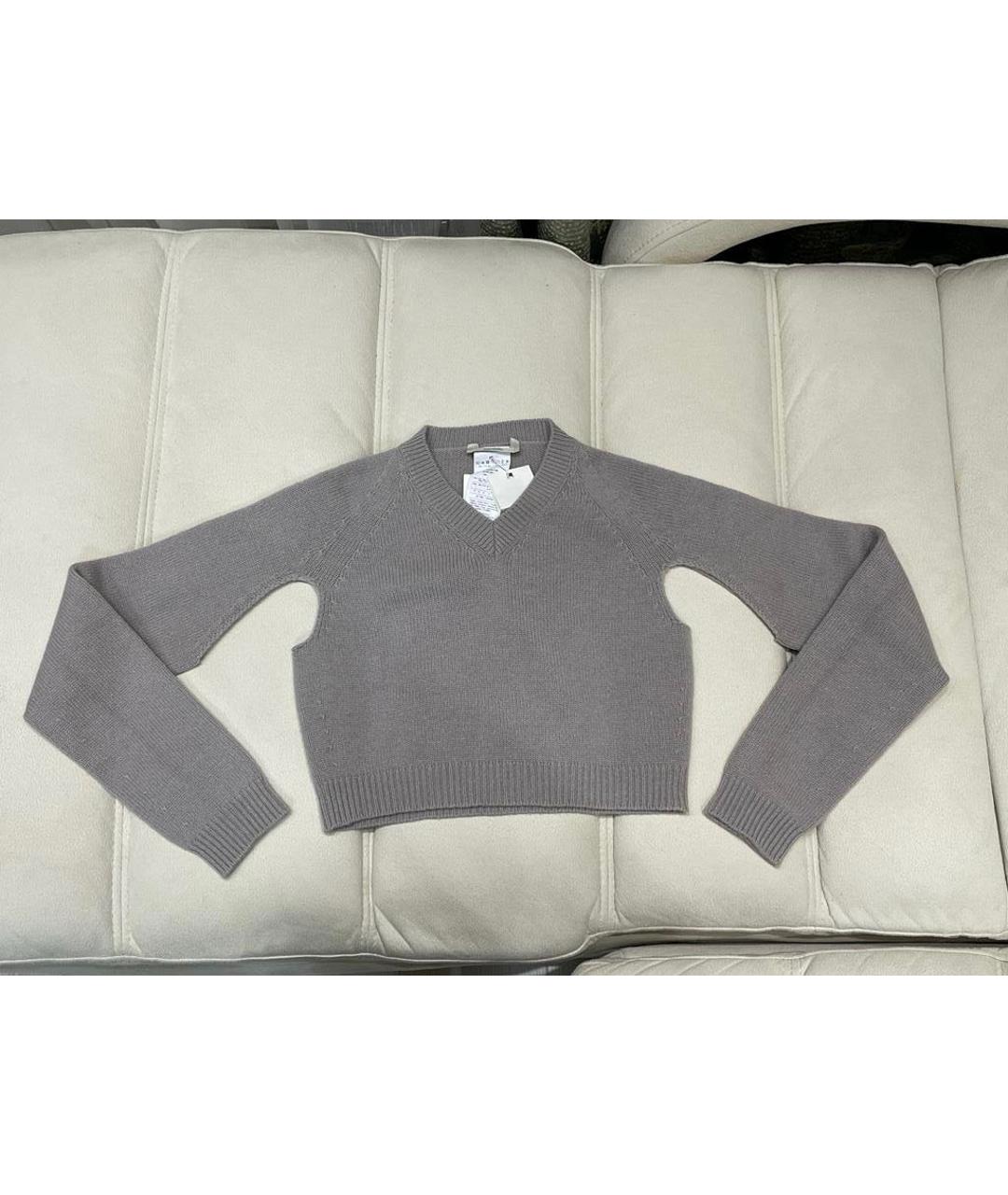 'S MAX MARA Серый кашемировый джемпер / свитер, фото 4