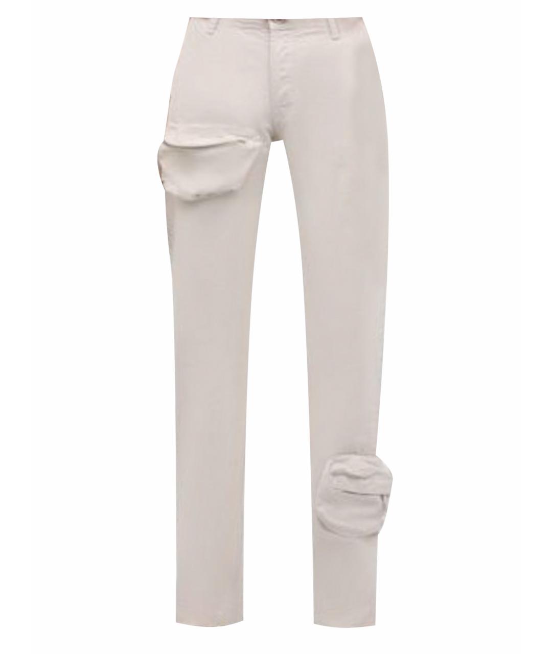 THE ATTICO Белые хлопковые брюки широкие, фото 1
