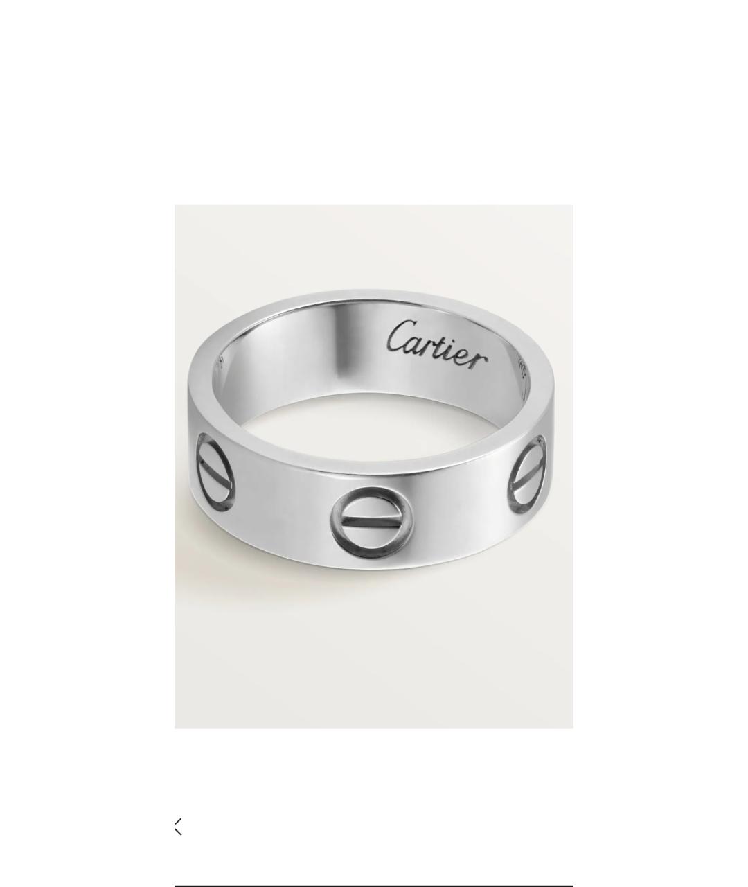 CARTIER Белое кольцо из белого золота, фото 5