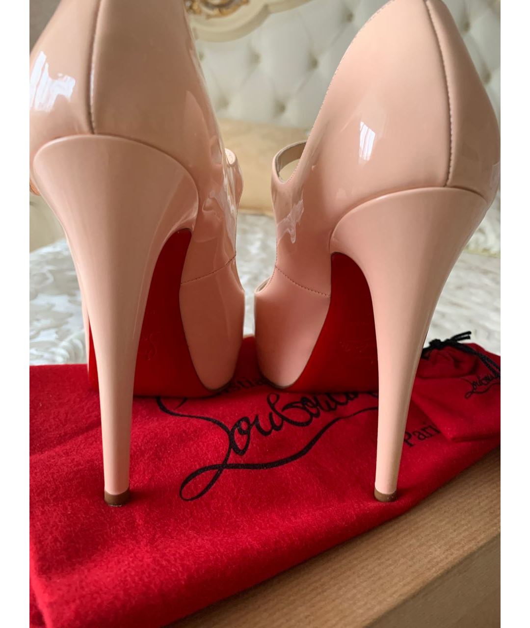 CHRISTIAN LOUBOUTIN Розовые туфли из лакированной кожи, фото 3
