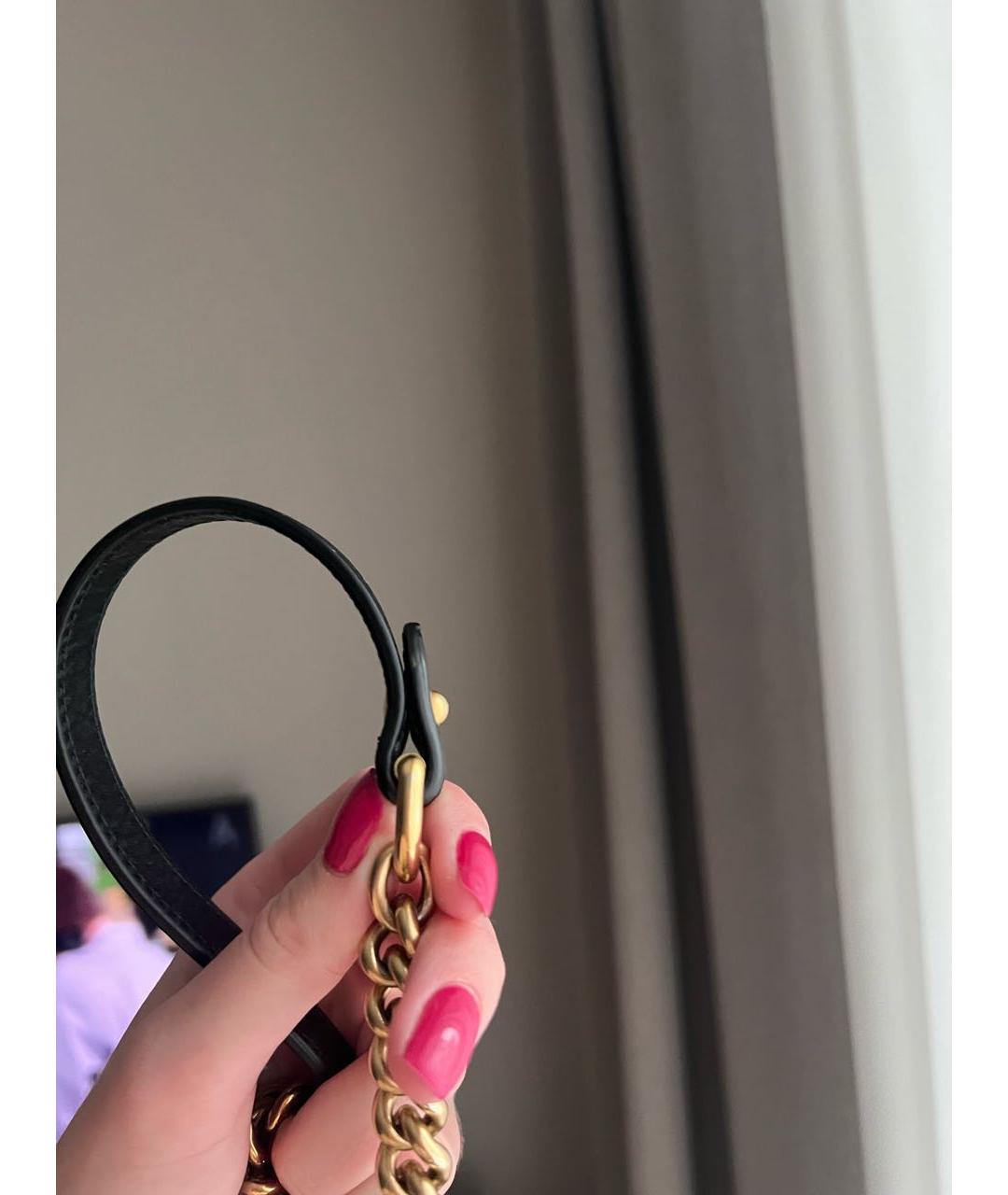 GUCCI Черная кожаная сумка через плечо, фото 5