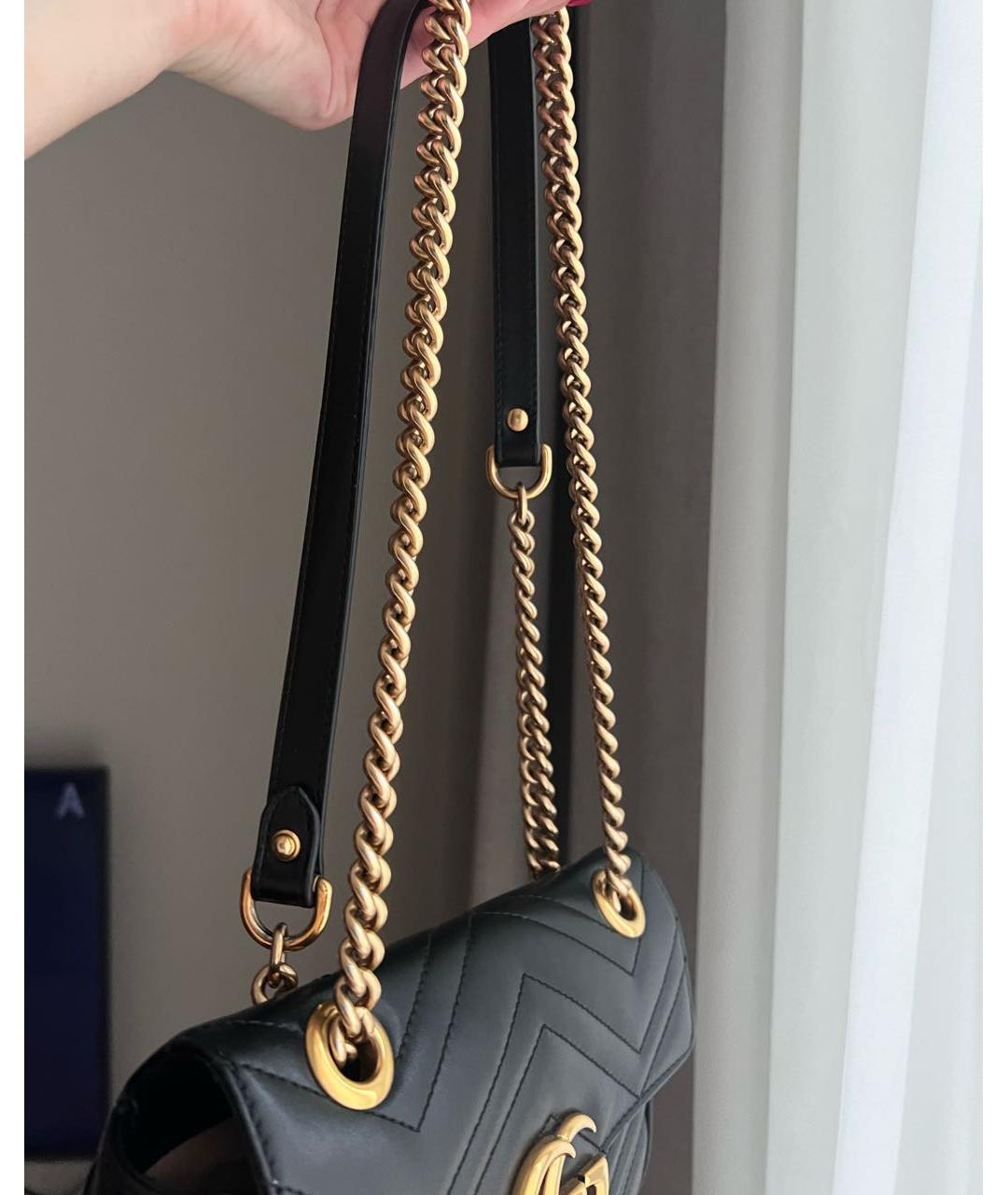 GUCCI Черная кожаная сумка через плечо, фото 3