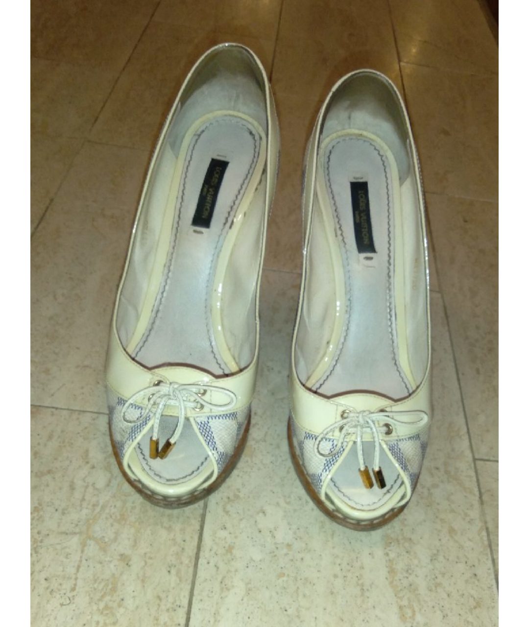 LOUIS VUITTON PRE-OWNED Белые кожаные туфли, фото 2