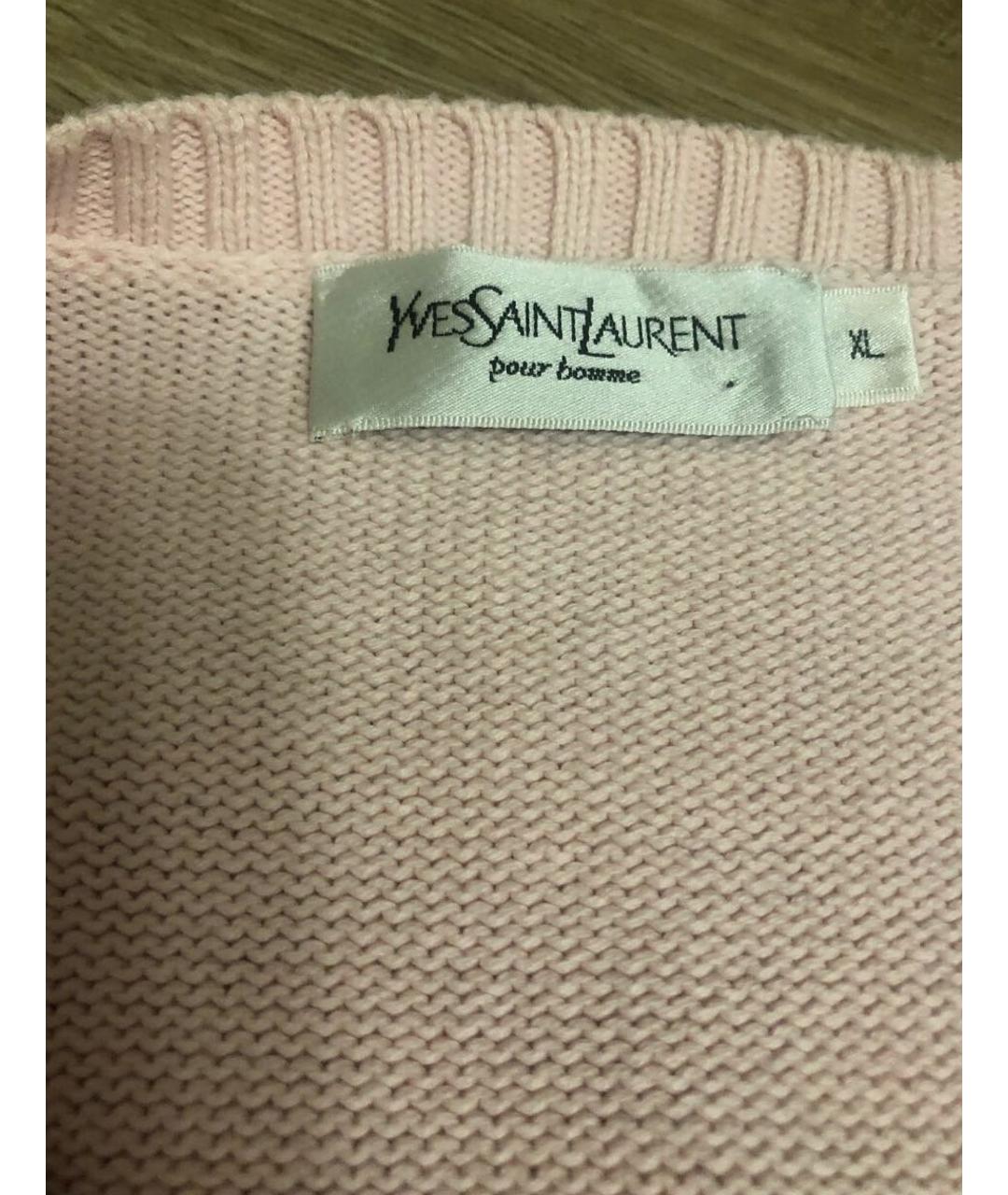 SAINT LAURENT Розовый хлопковый джемпер / свитер, фото 3
