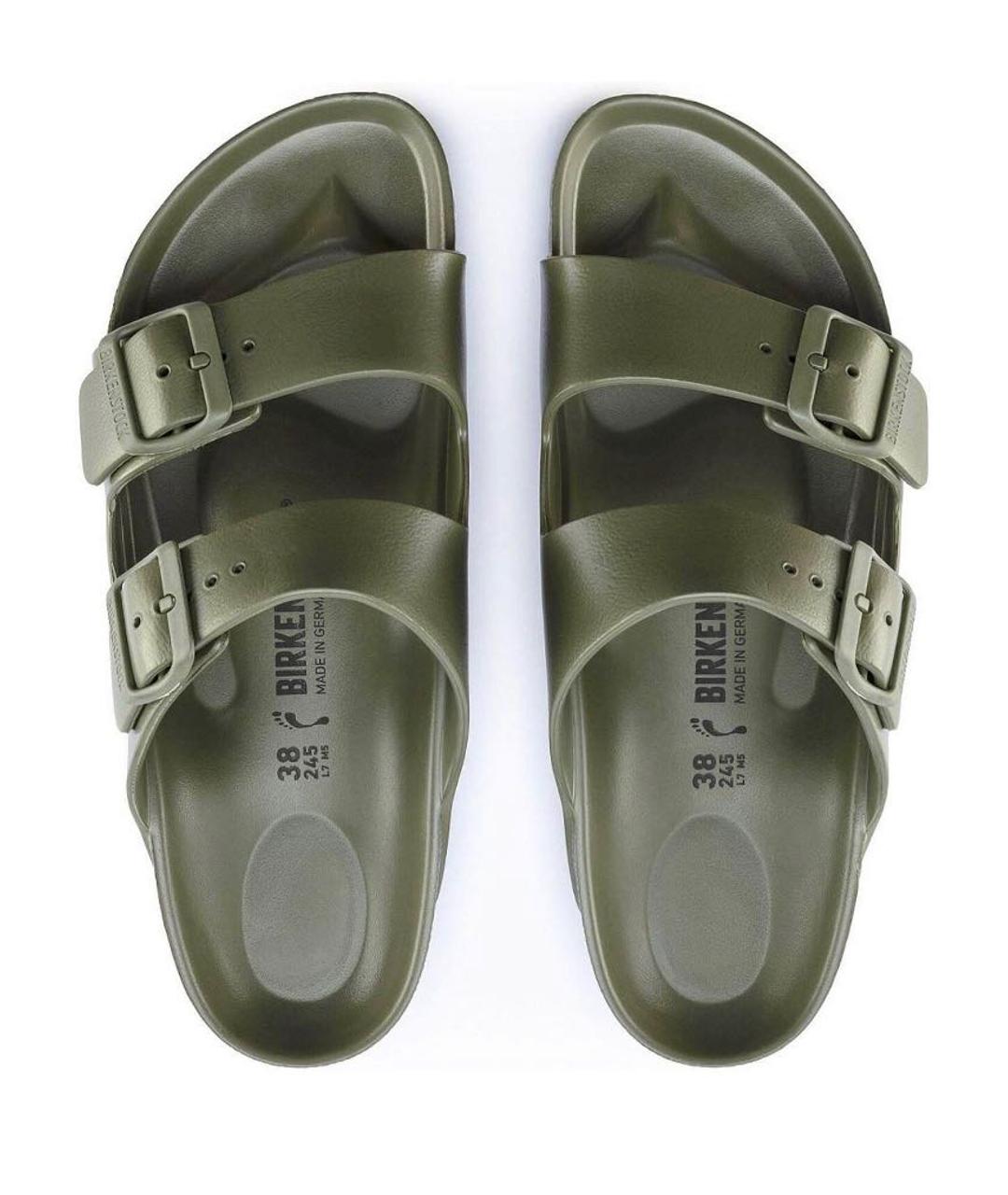 BIRKENSTOCK Зеленые резиновые шлепанцы, фото 3