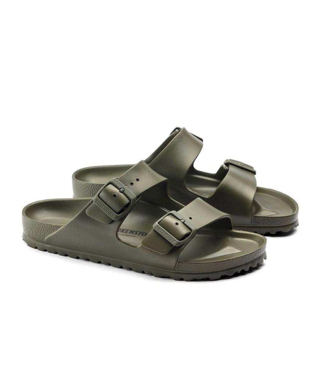 BIRKENSTOCK Зеленые резиновые шлепанцы, фото 2
