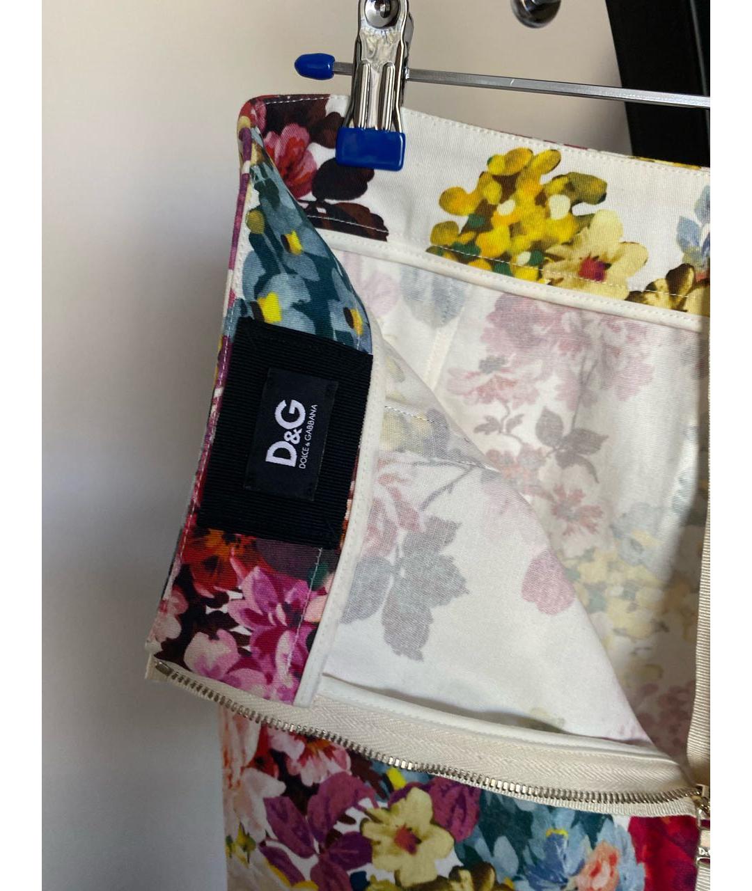 DOLCE&GABBANA Мульти хлопковая юбка мини, фото 3