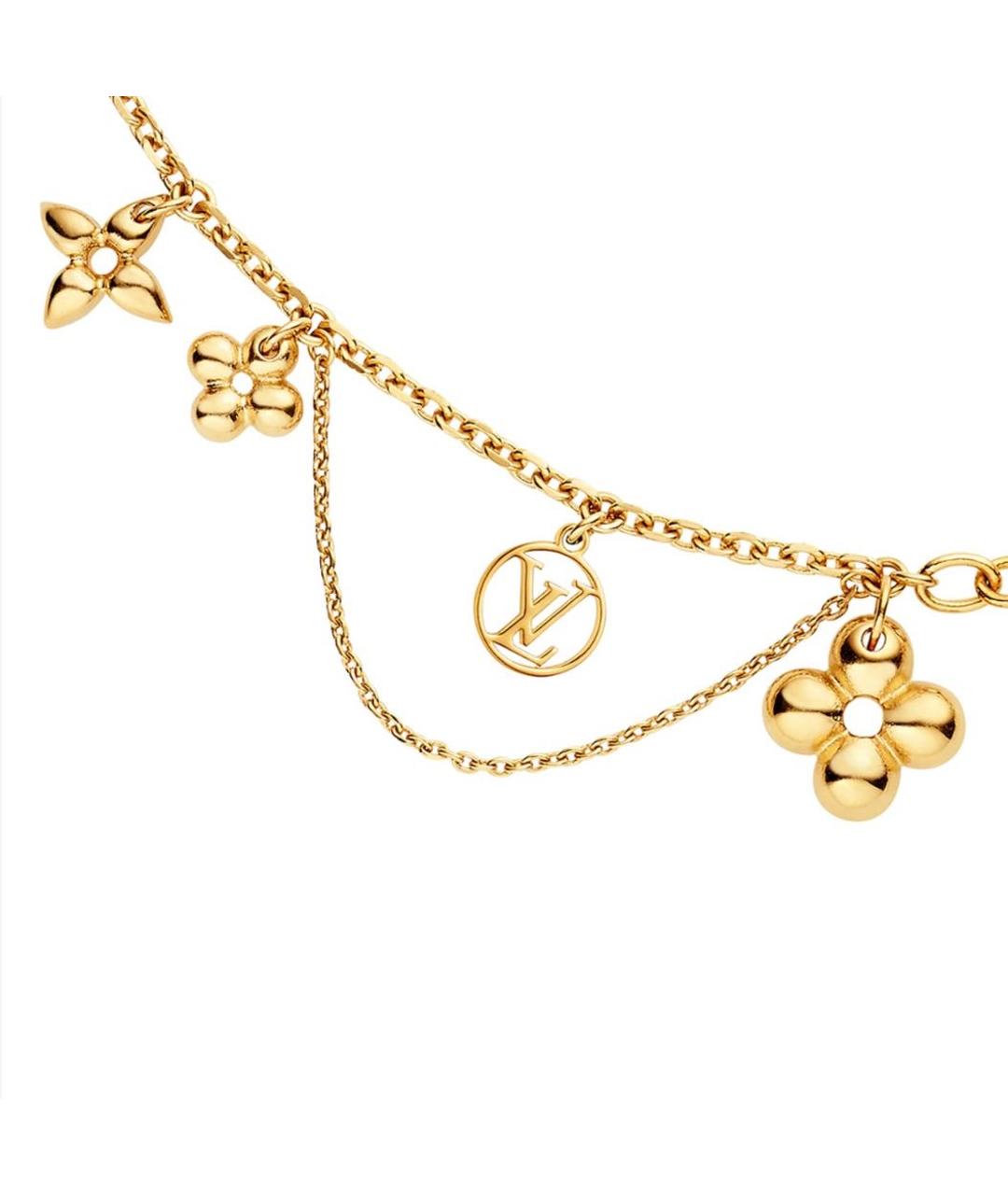 LOUIS VUITTON Золотое латунное колье, фото 2