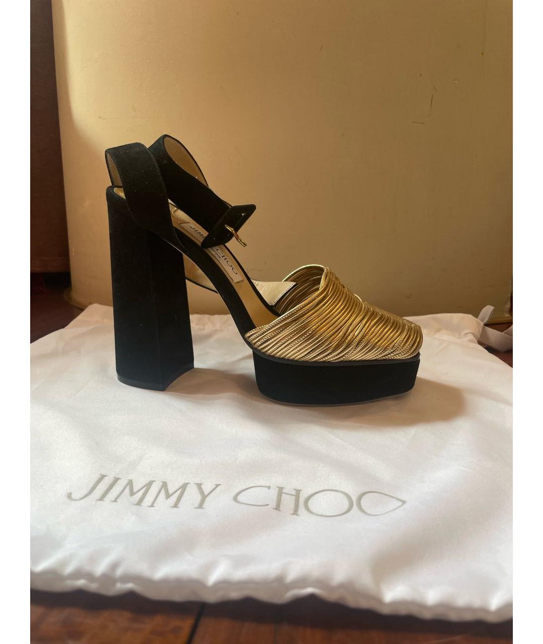 JIMMY CHOO Черные замшевые босоножки, фото 8