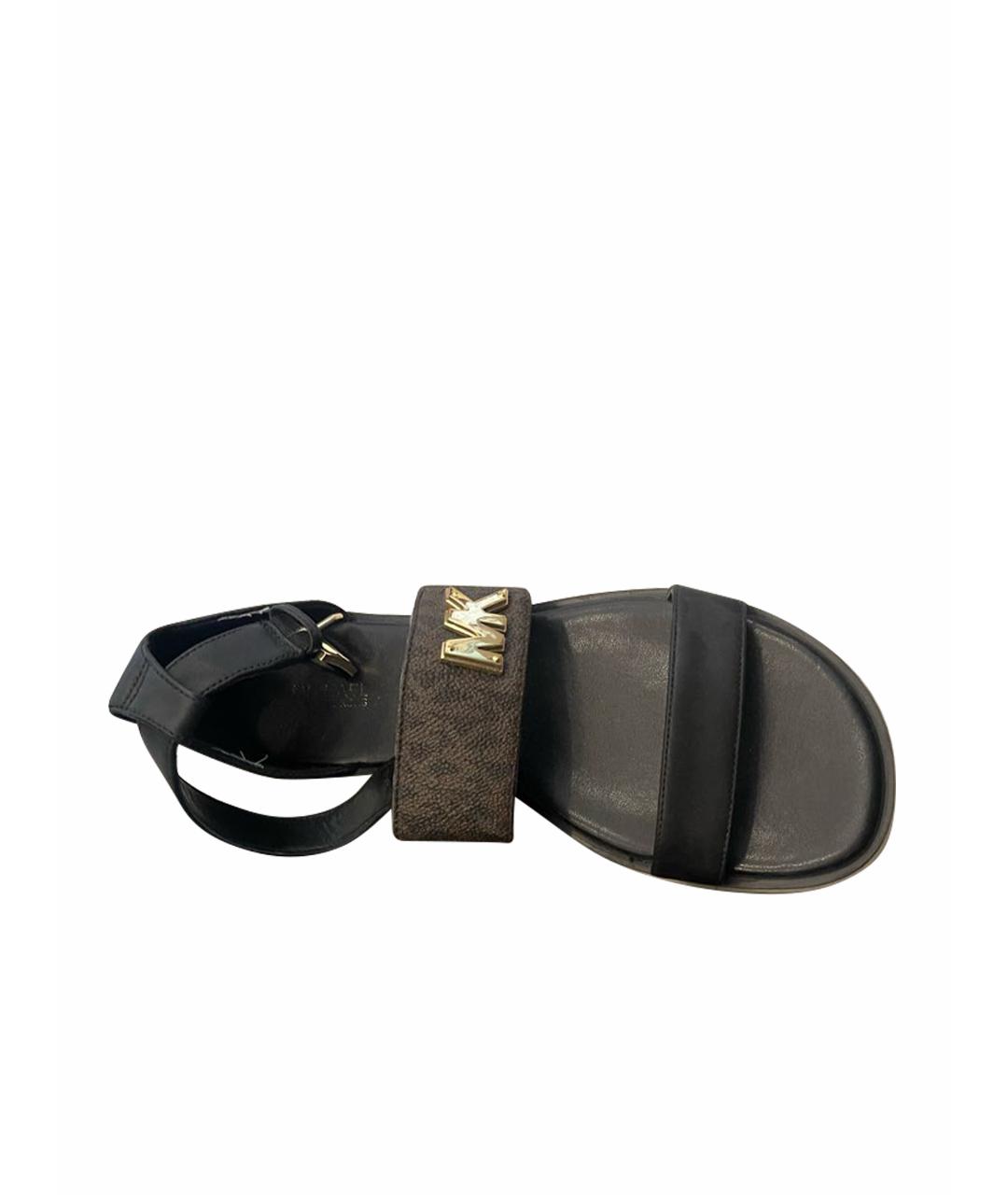 MICHAEL KORS Коричневые кожаные сандалии, фото 1