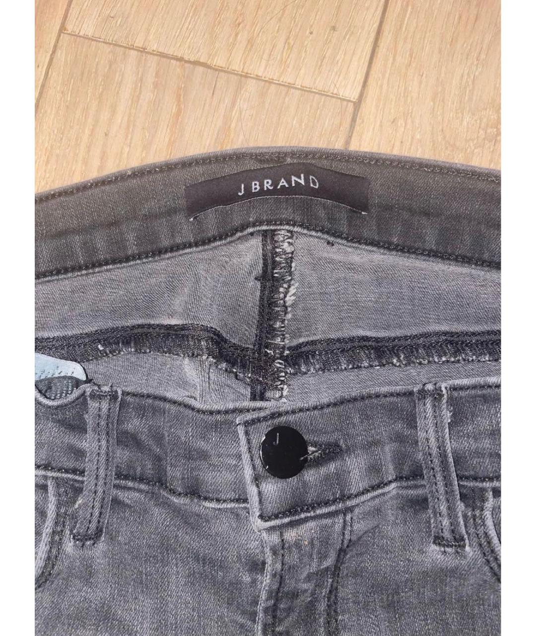 JBRAND Антрацитовые хлопко-полиэстеровые джинсы слим, фото 4